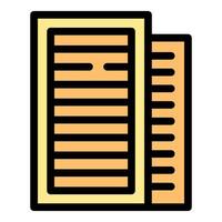 Server room icon illustrating data storage or server farm vector
