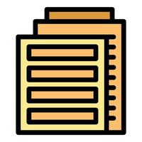 Simple vector icon of a modern office building with big windows