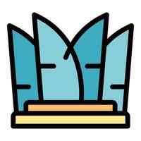 Sydney opera house standing on a base in a minimalist style vector