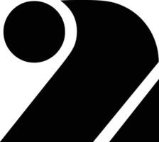 Bold Geometric Numbers 2 Set vector