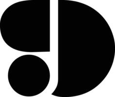 Bold Geometric Numbers 9 Set vector
