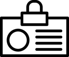 Id Card Line Icon vector