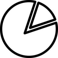 Pie Chart Line Icon vector
