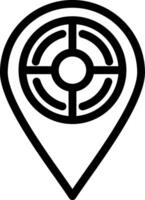 Location Line Icon vector