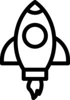 Rocket Line Icon vector