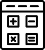 Calculator Line Icon vector