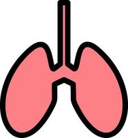 Lungs Line Icon vector