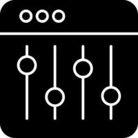 Equalizer Glyph Icon vector