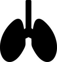 Lungs Glyph Icon vector