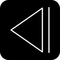 Rewind Glyph Icon vector