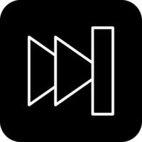 Skip Button Glyph Icon vector