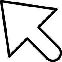 Mouse Cursor Line Icon vector
