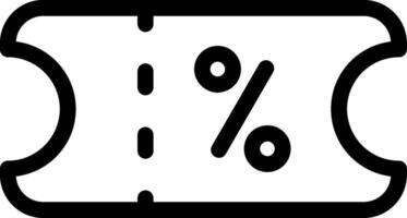 Discount Line Icon vector