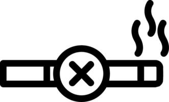 No Smoking Line Icon vector