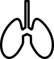 Lungs Line Icon vector