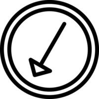 Left Down Line Icon vector