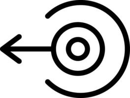 Left Arrow Line Icon vector