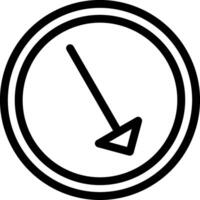 Right Down Line Icon vector