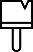 Paint Brush Line Icon vector