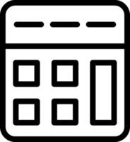 Calculator Line Icon vector