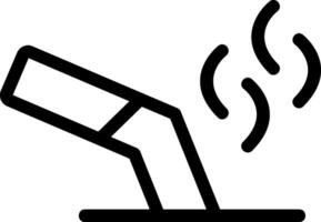 Cigarette Butt Line Icon vector