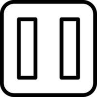 Pause Button Line Icon vector