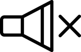 Mute Line Icon vector