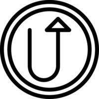 Up Arrow Line Icon vector