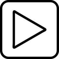 Play Button Line Icon vector
