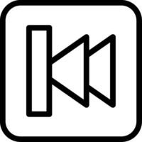Previous Line Icon vector
