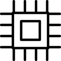 Cpu Line Icon vector