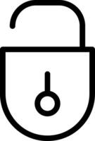Unlock Line Icon vector