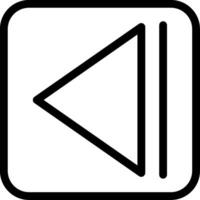 Rewind Line Icon vector