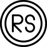 Rupee Line Icon vector