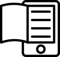 Electronic Book Line Icon vector