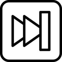 Skip Button Line Icon vector