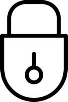 Lock Line Icon vector