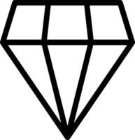 Diamond Line Icon vector