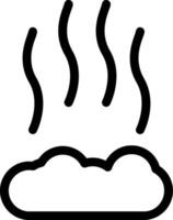 Smoke Line Icon vector