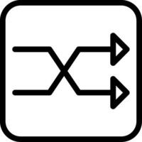 Shuffle Line Icon vector