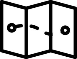 Map Line Icon vector