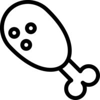 Fried Chicken Line Icon vector