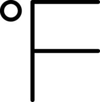 Fahrenheit Line Icon vector