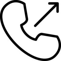 Phone Call Line Icon vector