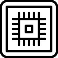 Cpu Line Icon vector