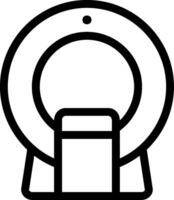 Ct Scan Line Icon vector