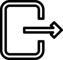 Logout Line Icon vector
