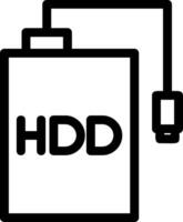 Hdd Line Icon vector