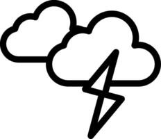 Thunder Line Icon vector