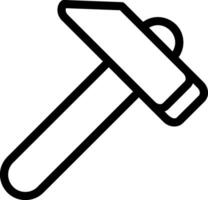Hammer Line Icon vector